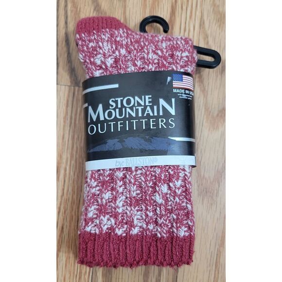 Stone Mountain Outfitters Crew "Cotton Raggs" Boot Socks Sz M Women's Shoe 4-9.5 - Picture 1 of 4
